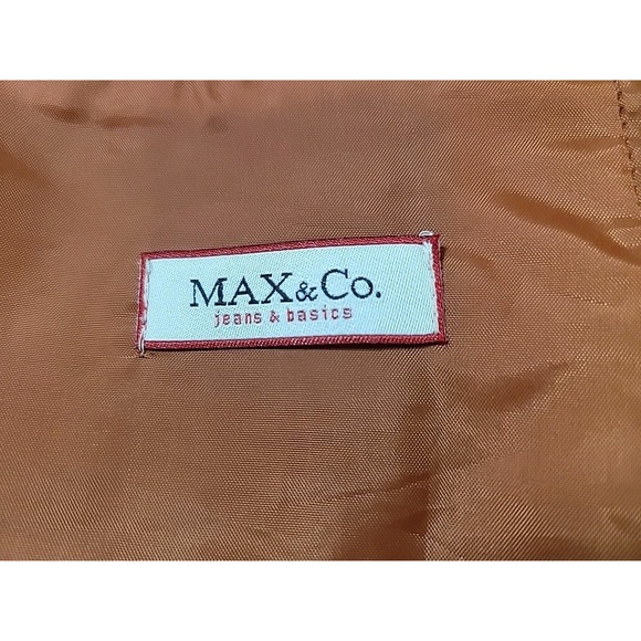 Max & Co Wool Blend Tweed Long Coat Womens 12 Classic Winter Made in Italy Retro - Picture 10 of 15